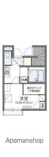 レオパレスFUZIMON B【1階】の間取り