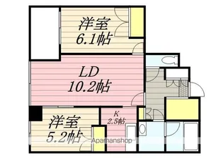 ラフィネタワー札幌南3条【20階】の間取り