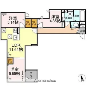 アヴァンス豊島 A【1階】の間取り