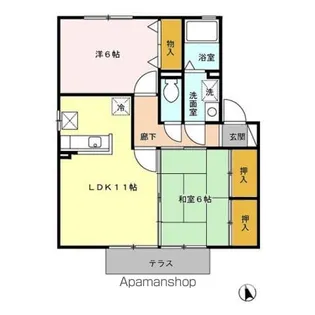 サンパル A棟【1階】の間取り
