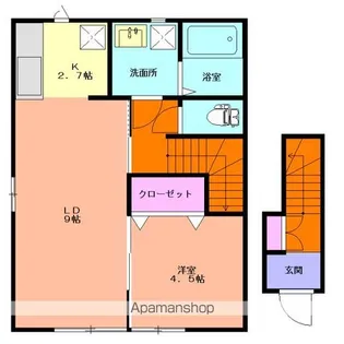 PRIMUS W【201号室】の間取り