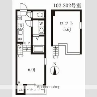 カーサルーチェ黄金【2階】の間取り