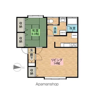 コーポ鎌田Ⅰ【22号室】の間取り