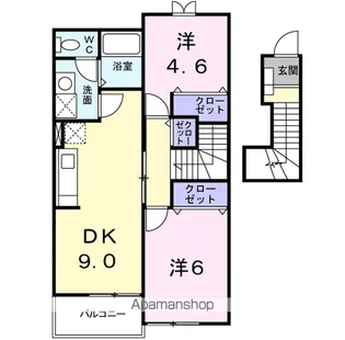 メゾン ド ヌーヴェルバーグ【2階】の間取り