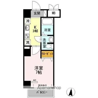 CASA八番館【4階】の間取り