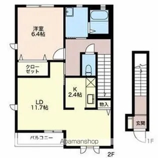 パストラルキノシタⅡB【207号室】の間取り