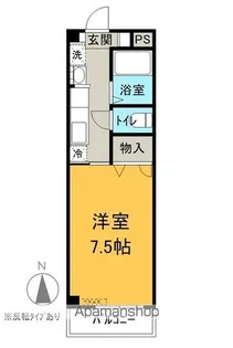 ブルーシェル【102号室】の間取り