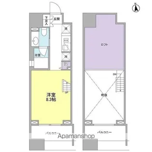 パークフラッツ中目黒【7階】の間取り