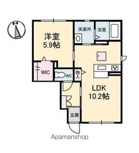 ディアメゾン【1階】の間取り