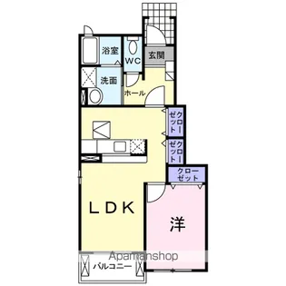 アステール B【1階】の間取り