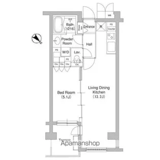 コンフォリア原宿【1階】の間取り