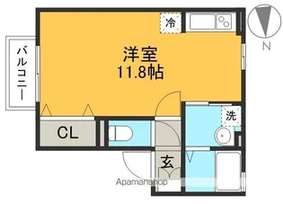 1Rの間取り画像