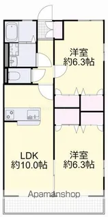ボヌール関A【1階】の間取り