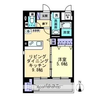 ルミエール木太A棟【1階】の間取り