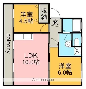 シルエ柏原【1階】の間取り