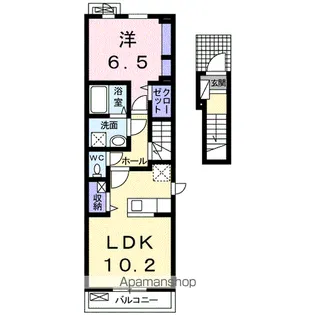 カーサ アルベロディピノA【2階】の間取り