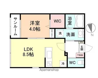 エッジモーメント愛宕【2階】の間取り