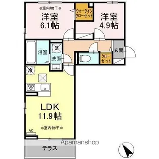 アーバンゲートV【1階】の間取り