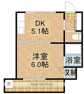 21コスモス恒久【405号室】の間取り