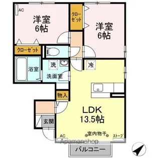 リビングタウン若宮 D【1階】の間取り