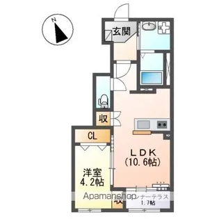 ホクレアⅡ【105号室】の間取り