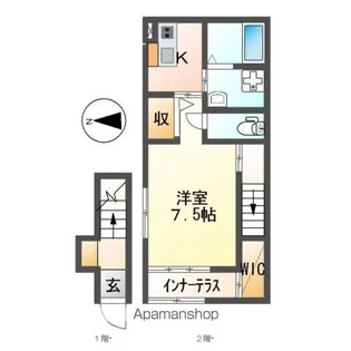 ロージー【201号室】の間取り