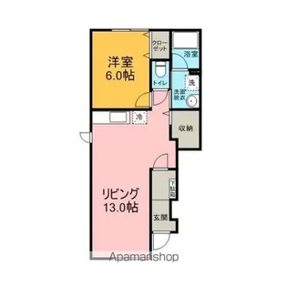 メープルハイツ筒井A【1階】の間取り