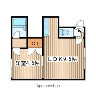 グランドール磯角【2階】の間取り