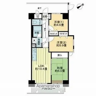 ライオンズマンション長町第2【208号室】の間取り