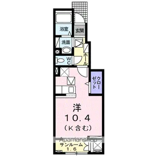 サンヒルズ B【1階】の間取り