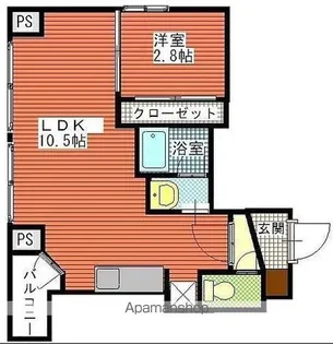 プランタン鴨池【8階】の間取り