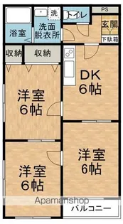 パストラル穂高【101号室】の間取り