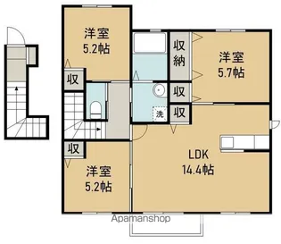 フォレストⅠ【2階】の間取り