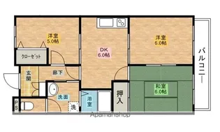 高野マンション【302号室】の間取り