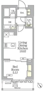 グランパーク千駄ヶ谷レジデンス【4階】の間取り