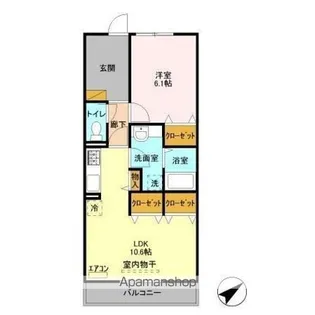 カサ・デ・トレス【3階】の間取り