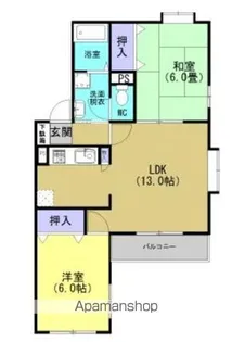 シャトー光の森C【3階】の間取り