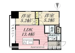 アルモニー勾当台公園【14階】の間取り