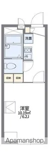 レオパレス箱根ヶ崎新宿坂【2階】の間取り