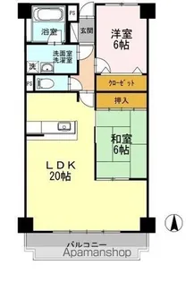 リシェス城崎【7階】の間取り