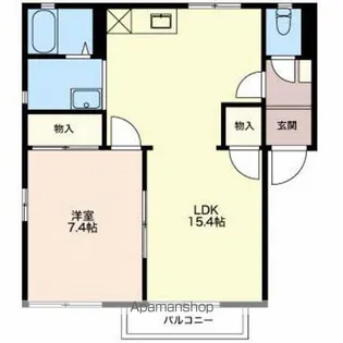 ウインド青山Ⅱ【2階】の間取り