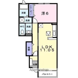 ハオスエーデルワイス Ⅱ【1階】の間取り