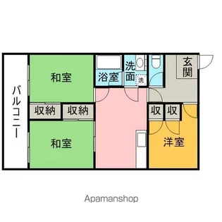 サンパレス温品【201号室】の間取り