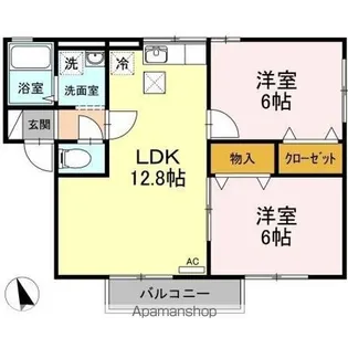 ウィルモア さくら野【1階】の間取り