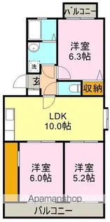 ハイム大石【2階】の間取り