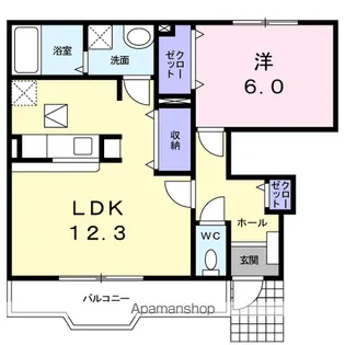ウッドベース古城【1階】の間取り