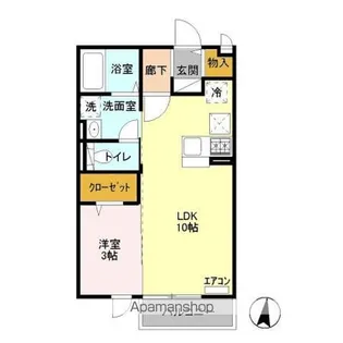 シャルメゾン C棟【1階】の間取り