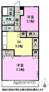 2DKの間取り画像