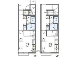 レオパレス日開野【105号室】の間取り