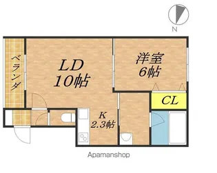 ベルエットクレール【1階】の間取り